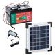 Zestaw solarny: panel słoneczny 5 W, akumulator AGM 15Ah, ładowarka 230V