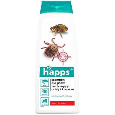 Szampon dla psów zwalczający pchły i kleszcze HAPPS, 250ml