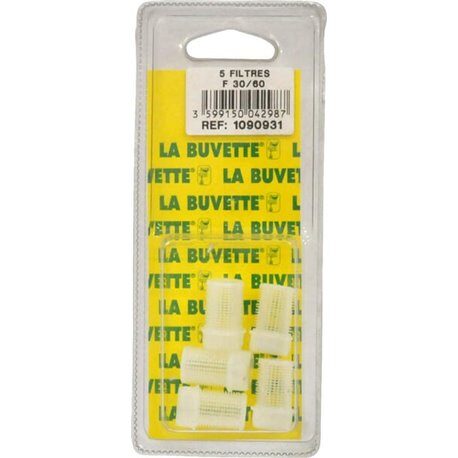 Oryginalne filtry do poideł La Buvette, 1090931 zestaw 5 sztuk (blister). Pasują do BABYLAC T, F25, F30, F40, F60, F130 INOX i F
