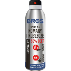 Spray na komary i kleszcze 50% DEET 180 ml Bros Tropikalny