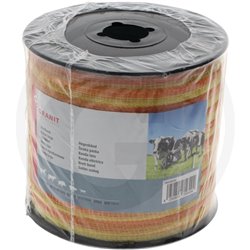 Taśma ogrodzeniowa do pastucha 10 mm 250 m żółto-pomarańczowa